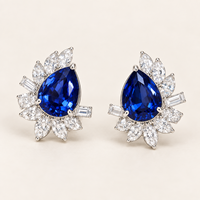 Boucles d'oreilles de luxe cultivées en laboratoire, or blanc 10K 14K 18K, certifiées IGI, taille ovale, halo soleil, bijoux fins Huairuogu, coffret cadeau pour elle