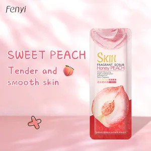 Fenyi Peach fragancia limpieza profunda natural orgánico cuerpo exfoliante control de aceite cuidado de la piel viaje embalaje tamaño gel exfoliante