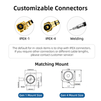 Antena Combo Internal 4G LTE GPS BD 2 in 1 dengan Antarmuka IPEX, Gain Tinggi, Patch Keramik Terintegrasi untuk IoT Tracker Gateway Kustom