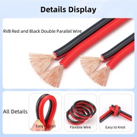 Blankes Kupfer elektrische Drähte Lautsprecher kabel 2c rvb Kabel 0,3 0,75 1 2, 5 4 mm2 rot schwarzer Draht