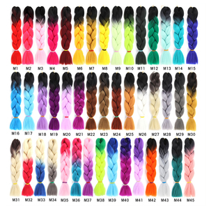 Hot Selling Yaki Jumbo Ombre Flechten Haar Großhandel 100g African Crochet Braids Haar <span class=keywords><strong>24</strong></span> Zoll Synthetische Flechten Haar verlängerungen