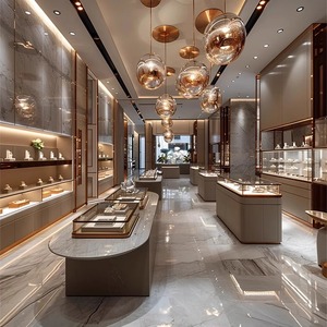 Vitrine d'exposition personnalisée en verre avec éclairage LED pour bijoux en <span class=keywords><strong>or</strong></span>, jade et argent, pour comptoirs d'îlot, utilisation en centre commercial, rayonnages de magasin, vitrines de musée - Product Image 3