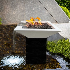 GFRC fuoco e ciotola di acqua per la piscina di lusso di nuoto fuoco pozzo del fuoco cascata piscina ciotola con telecomando - Product Image 2
