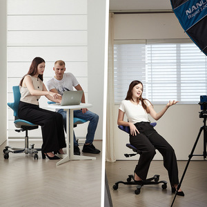Escritorio de Computadora Ergonómico de Metal, Silla de Salón Giratoria con Elevación de Barra, Muebles <span class=keywords><strong>para</strong></span> el Hogar, Diseño Moderno y Simple - Product Image 3