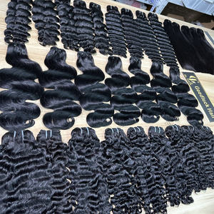 드롭 배송 원시 머리 번들 공급 업체 처리되지 않은 100% 인모 원시 큐티클 정렬 베트남어 버마어 곱슬 머리 번들 - Product Image 2