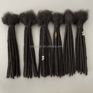Pas cher 100% fait à la main afro crépus cheveux humains dreadlock extension loc extension cheveux humains crochet dreadlock tressage cheveux - Product Image 2