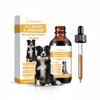 Gouttes anti-allergie pour animaux de compagnie, extrait de menthe, sorbitol, apaise les irritations cutanées, chiens, chats, flacon de 60 ml, soutien nutritionnel, soin du corps