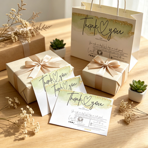 Tarjetas de Agradecimiento con Impresión a Doble Cara, Gruesas, Brillantes, de 300 g/m², con Descuento al por Mayor del 10% para Marcas de Salud y Belleza - Product Image 4