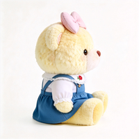 Ours en peluche personnalisé en gros avec nœud, adorable ours en peluche Kawaii, jouet en peluche moelleux et rembourré