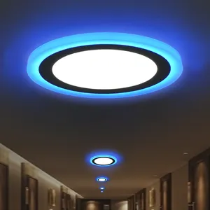 热销现代酒店嵌入式圆形白色3 + 3w 6 + 3w 12 + 4w 18 + 6w发光二极管商用面板灯