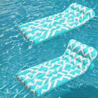 ENLIGHT Transat Gonflable en PVC avec Support Dorsal Imprimé Tropical pour Adultes - Flotteur de Piscine pour Lac, Plage et Fêtes Adultes