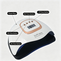 Lampe à ongles UV LED professionnelle 380W SUN X25 MAX - Séchoir à ongles de la plus haute puissance pour tous les gels avec capteur intelligent - Outil de qualité professionnelle