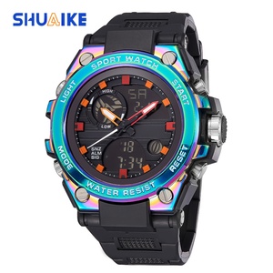 SHUAIKE 954 New Men's Sports <b>Digital</b> Watch Silicone Strap Waterproof Luxury Electronic Watch Impact <b>Clock</b> Watch - Product Image 2