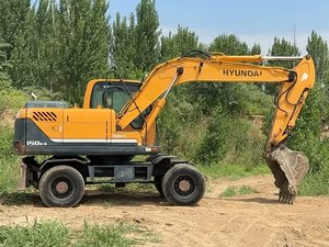 Excavatrice sur pneus Hyundai 150W-9 d'occasion de 15 tonnes avec moteur, pompe et alternateur d'origine coréenne à bas prix, origine Chine - Product Image 5