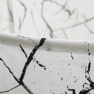 KUYUE Cotton Storage Bag Laundry Bag <strong>Jute</strong> Bag Marble Foldable Storage <strong>Baskets</strong> Print Grey Manual Big Capacity Hemp White Black - Product Image 5