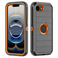 Funda Protectora 4 en 1 con Clip para Cinturón, Resistente, con Protección Elevada para la Cámara, para iPhone 17E 16E SE4, Diseño Stripe Defender Pro