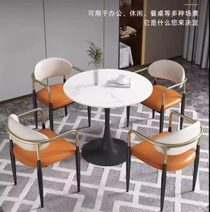 Tavoli da Tè e da Pranzo Moderni e Semplici di Alta Gamma, Sedie di Lusso con Schienale per Negoziazioni, Arredamento di Lusso Leggero per la Casa - Product Image 2