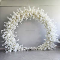 Anneaux floraux suspendus en métal pour décoration de plafond de mariage, 120 cm, arrangement floral pour chemin de table de mariage