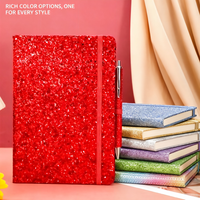 Carnet à sequins pour filles, cadeau créatif transfrontalier, couverture scintillante, logo personnalisé, boîte cadeau, fournitures scolaires en gros