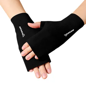 Women Fingerless Half Finger Uv Sun Protection Brotaction Driving Fishing White Cotton Hand Gloves For Driving