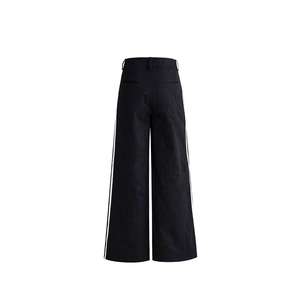 Pantalon de jogging décontracté coréen noir délavé à quatre bandes pour homme et pantalon cargo baggy pour femme - Product Image 4