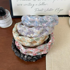 Hot Selling Popular Niche Design Exquisite Cute <b>Sweet</b> Floral Hairband Light Luxury Women's Hairbands Fashionable Jewelry - Product Image 3