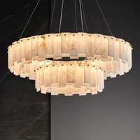 Lustre rond moderne en marbre, luminaire suspendu LED G9, blanc neutre 4100K, pour salon, chambre à coucher, salle à manger
