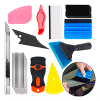 Kit d'outils professionnel de teinture automobile 7 pièces - Ensemble ultime de teinture de vitres de voiture avec raclettes en caoutchouc dur