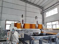 Machine de gravure sur pierre JK-2020 à 4 axes, haute efficacité, haute précision, avec deux têtes et deux tables rotatives séparées, puissance 15 kW
