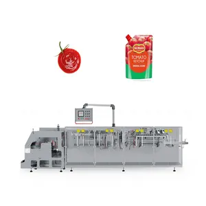 Graisse pâte de tomate feuille de neem poudre noix nourriture stand up sachet ketchup remplissage machine d'emballage