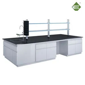 Gran oferta, banco de laboratorio de madera de acero inoxidable de alta calidad para laboratorio de química