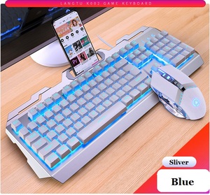 คีย์บอร์ดเกมมิ่งแบบมีสาย USB สำหรับแล็ปท็อป ไฟ RGB LED Backlit ดีไซน์ตามหลักสรีรศาสตร์ ปุ่มกด 104 ปุ่ม กันน้ำ คีย์บอร์ดเกมมิ่งแบบ Mechanical - Product Image 2