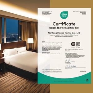 ชุดเครื่องนอนโรงแรมหรู80% 300TC ผ้าฝ้าย20% โพลีเอสเตอร์ผ้าทอได้รับการรับรองโลโก้ที่กำหนดเองและขนาด300 + รอบการซัก - Product Image 3