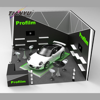 Stand d'exposition automobile LED personnalisé en aluminium pour salon professionnel, stand de vente pour exposition de voitures