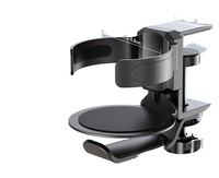 Support de tasse 2-en-1 en aluminium pour bureau avec support pour casque, anti-déversement, pour table de bureau
