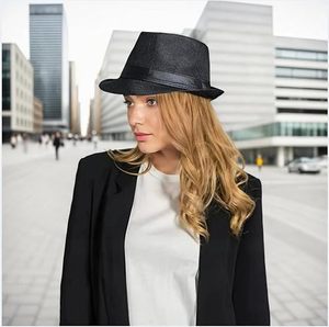 Casquettes jazz de style britannique Retro Bowler Panama Men <span class=keywords><strong>Manhattan</strong></span> Jazz Cap - Product Image 5