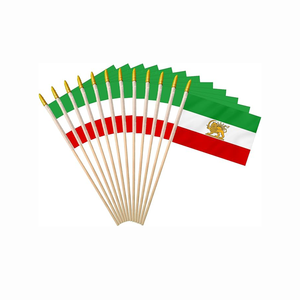 Hand-Held Mini Waving Custom Design Personalized Logo Factory-Made Polyester Material Digital Printing Promotional Flags Banners