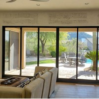 Ventanas de Aleación de Aluminio para Exteriores, Ventanas Corredizas de Aluminio Insonorizadas con Doble Acristalamiento y Rotura Térmica