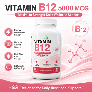 Comprimés <span class=keywords><strong>de</strong></span> Vitamine B12 – Article Phare Amazon – Méthylcobalamine <span class=keywords><strong>pour</strong></span> l'Énergie et le Métabolisme – Végétalien – OEM – Marque Privée – Supplément en Vrac - Product Image 3