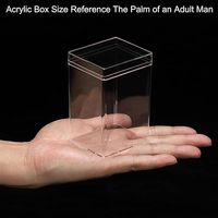 Boîte d'emballage pour biscuits en acrylique alimentaire de 2,56" x 2,17" x 3,74", boîte transparente en plastique carrée pour biscuits Graham, boîtes transparentes en plastique