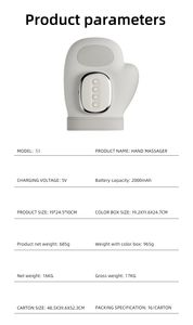 Massaggiatore Elettrico per le Mani Senza Fili a 5 Livelli di Pressione dell'Aria con Airbag 3D per Rilassare Articolazioni Palmo e Dita - Product Image 6