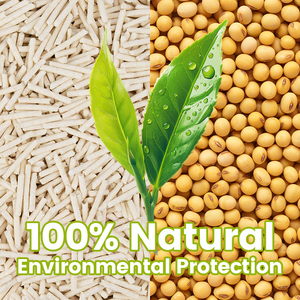 Arena para gatos Tofu respetuosa con el medio ambiente OEM ODM fábrica al por mayor 100% Natural fuerte aglomeración control de olores sin polvo para gatos - Product Image 1