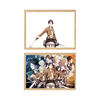Peinture LED Anime Populaire à Prix de Gros avec Cadre en Bois, Design Moderne pour Décoration Intérieure et Utilisation Festive