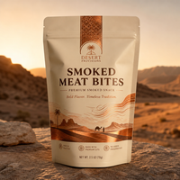 Sachet Doypack de Luxe en Feuille d'Or pour Bœuf et Jambon, Imprimé Personnalisé, avec Fermeture Ziplock, Emballage Premium pour Viande et Snacks, Qualité Supérieure