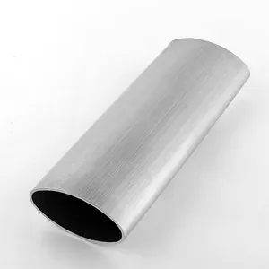 Tubería ovalada de acero inoxidable para pasamanos, tubería de distribución de fábrica, 304