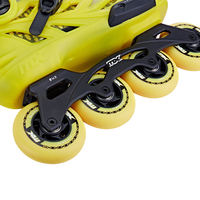 Patins à roulettes en ligne Margao de haute qualité, réglables, professionnels, pour le freestyle et le slalom, quatre roues, jaunes, roulements ABEC7, EVA