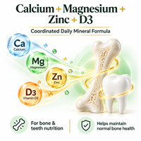 Comprimés de calcium, magnésium, zinc et vitamine D3 en marque privée, complément alimentaire minéral pour la nutrition des os et des dents, fabricant en gros