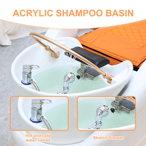 Salon de beauté moderne meubles lavage des cheveux soins du visage tête inclinable Spa shampooing électrique lit de massage - Product Image 4