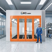 Cabine de pulvérisation de peinture à extraction de gaz d'échappement à tirage latéral diesel OBC