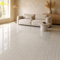 Carreaux de sol en céramique de porcelaine émaillée brillante effet marbre 60x60 pour grands projets, prix de gros, pour salon